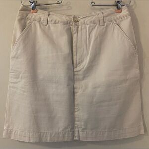 GAP Tan Khaki Cargo Style Skirt, 100% Cotton, Size 10